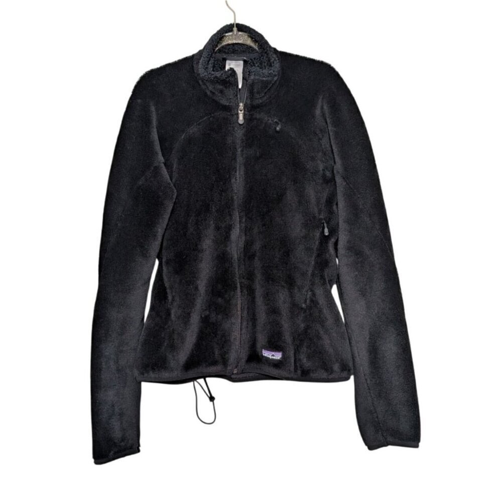 Patagonia Regulator 4 Fleece Jacket Womens Size Medium Black Fuzzy Full Zip